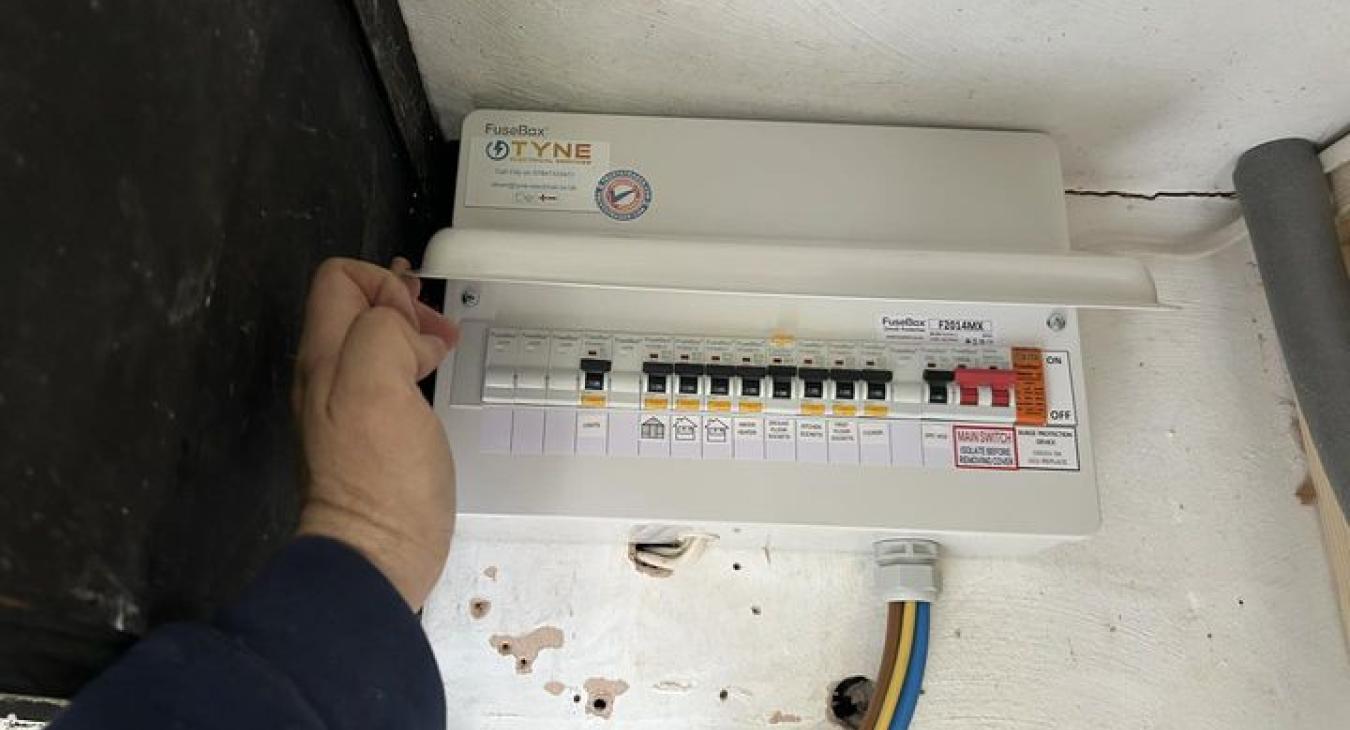 Fuse board upgrade in Branscombe by Tyne Electrical Services